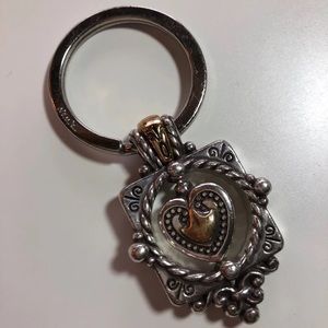 Brighton Accessories - Brighton silver/gold heart key ring Brighton Accessories - Brighton silver/gold heart key ring